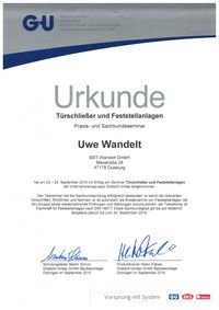 Zertifikate GU Wandelt